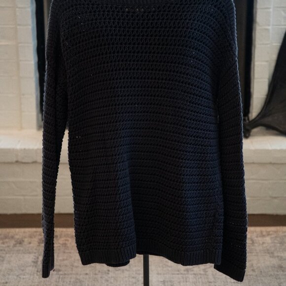 Loft Woven Navy Sweater - Picture 2 of 3